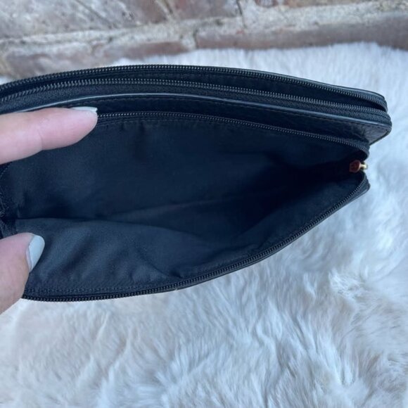 Coach Black Leather Zippered Wallet/Clutch One Size - Picture 6 of 6